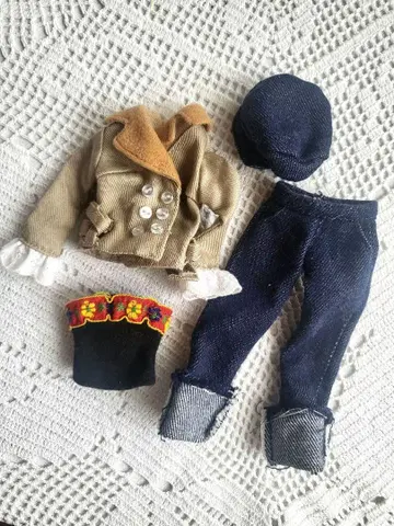 옷 갈아입기 의류 세트 숏 트렌치, 데님 세트