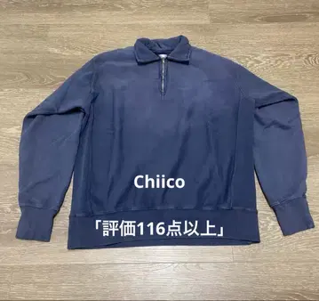 a.presse 빈티지 하프집 스웻셔츠 네이비