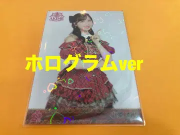 오구리 유이 AKB48 20주년 기념 빨간 체크 의상 브로마이드 홀로그램