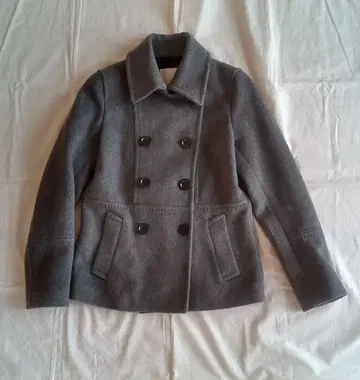 스픽앤스팬 울 캐시미어 혼방 피코트 38M 그레이 고급