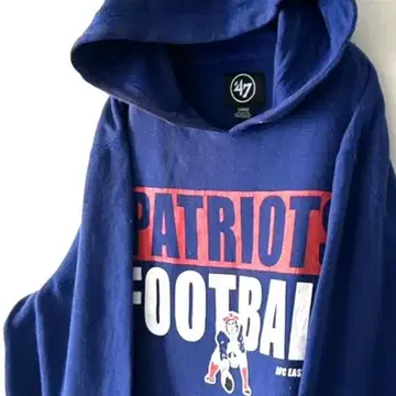 47 PATRIOTS 풋볼 맨투맨 후드티 L 블루 파랑 구제 의류