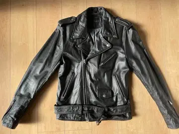 블랙 더블 라이더 자켓