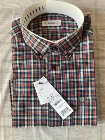 새상품 Golden Bear 체크 무늬 긴팔 셔츠 LL