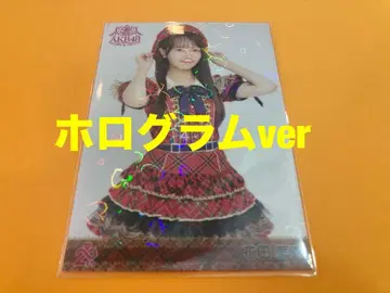 하나다 아이 AKB48 20주년 기념 빨간 체크 의상 브로마이드 홀로그램