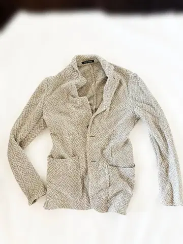 Emporio Armani 헤링본 가디건 그레이