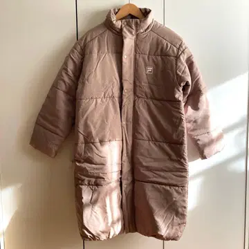 FILA 충전솜 롱 코트 S~M 베이지 휠라