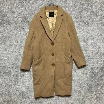 로쏘 어반 리서치 미들 기장 울 혼방 코트 카멜 슬릿 아우터