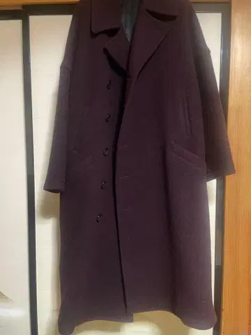 sulvam 퍼플 체스터 코트 M 사이즈