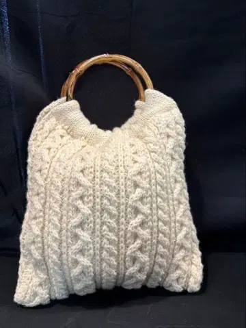 HIGHLAND2000 울 니트 대나무 백 화이트