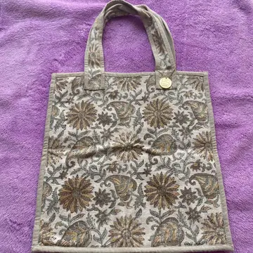 efffy 인도 면 꽃무늬 토트백