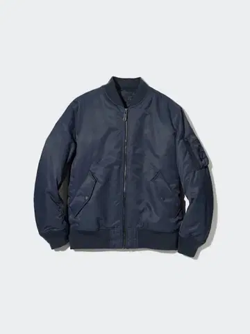 UNIQLO 유니클로 MA-1 블루종 플라이트 패딩 자켓 블랙 XL