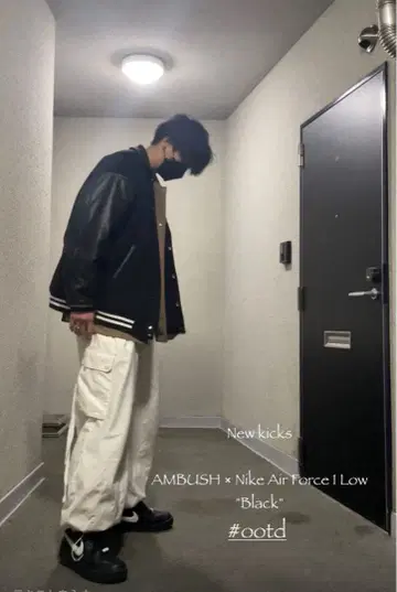 남성용 바시티 자켓 / 짧은 기장 / 겨울 아우터