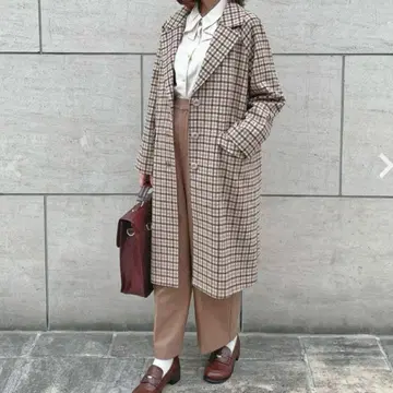 [ 익명 배송 ] F i.n.t 빅 체스터 코트 브라운