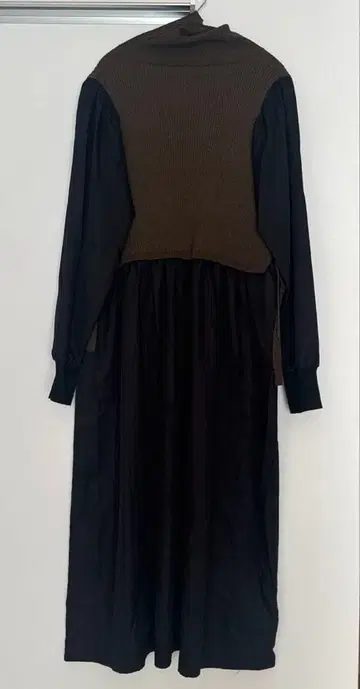 [ 나노 유니버스 ] 브라운 니트 터틀넥 롱 드레스