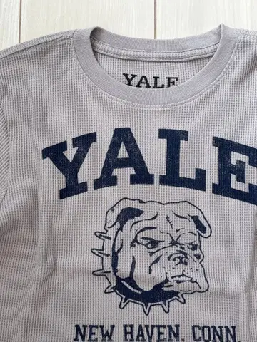 Yale University 긴팔 티셔츠 L 사이즈 그레이 와플