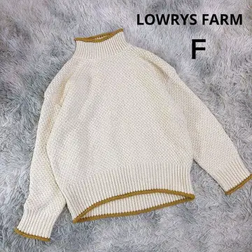 [로리즈팜] 하이넥 니트 두꺼운 원단 배색 (F) 베이지 빅