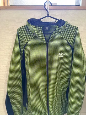 umbro 체크 무늬 나일론 자켓 후드 부착