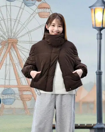 [ 시마무라 ] 새상품 충전솜 숏 기장 자켓 M