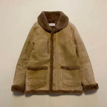 논네이티브 브라운 무스탕 코트 가죽 자켓 보아