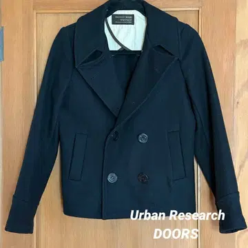 어반 리서치 도어스 P 코트 [ free ] 울 숏 기장 블랙