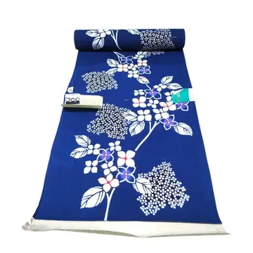 미사용 새상품 꽃무늬 유카타 옷감 오도리 유카타 기모노 오비 일본 의류