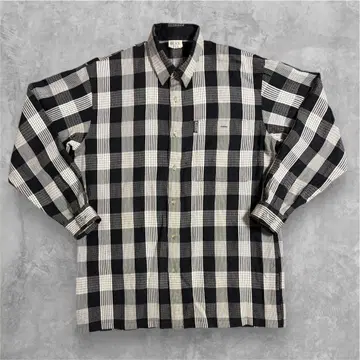 BLACK PIA 블랙피아 일본제 체크 무늬 셔츠 긴팔 남성용