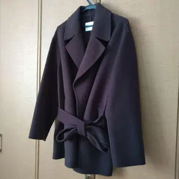 Ballsey 다크 브라운 코트 벨트 포함