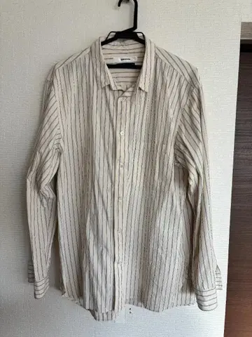 쿼드로 스트라이프 긴팔 셔츠 L