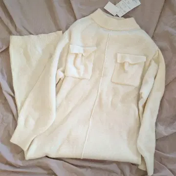 새상품 택 포함 여성용 아이보리 니트 원피스 긴팔 L