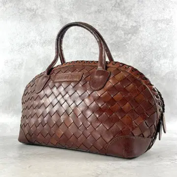 이비자 AOYAMA IBIZA 가죽 뜨개질 핸드백 천연 가죽