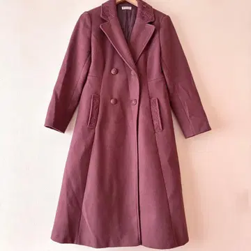 axes femme 롱 코트 짙은 핑크