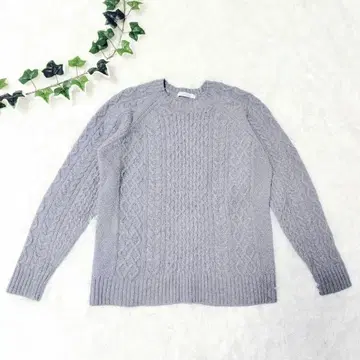 저널 스탠다드 아란 케이블 니트 그레이