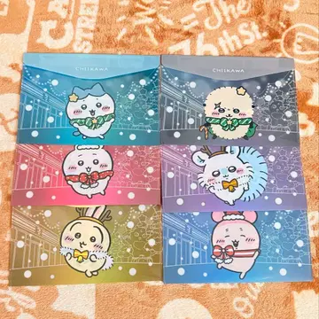 치이카와 (먼작귀) 세븐일레븐 플랫 케이스 6개 세트