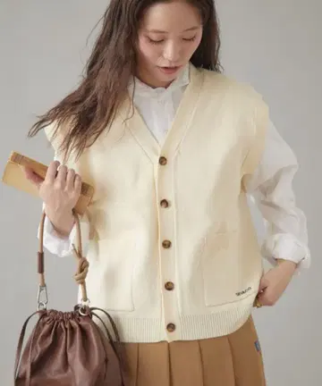 GEVACO 프론트 오픈 베스트 ( 아이보리 )