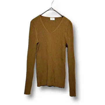 어반 리서치 도어스 DOORS (S) V넥 리브 니트 브라운 계열 무지