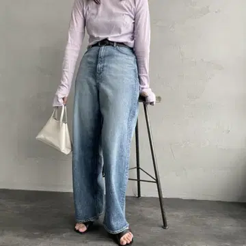 YANUK 루즈 스트레이트 JOAN FVB 사이즈 23