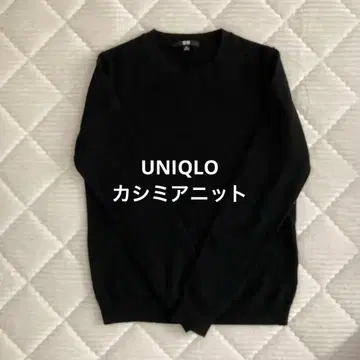 UNIQLO 블랙 캐시미어 니트 M 새상품급