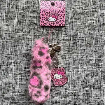 갸루 고양이 키티 스트랩 핑크