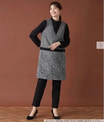 레리안 레이어드 스타일 튜닉 원피스 현행 근년 도킹 자수