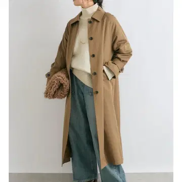 [ MONN.:. (몬) ] 오버 스텐카라 코트 브라운