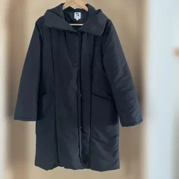 레나운 충전솜 코트 블랙