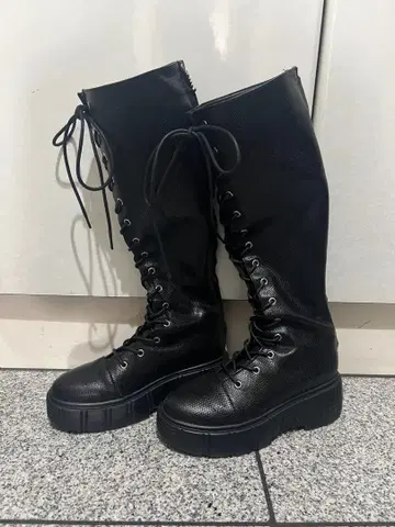 jouetie 프리 사이즈 블랙 롱 부츠 지퍼 포함