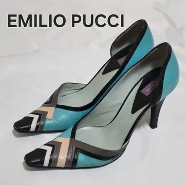 EMILIO PUCCI 에밀리오 푸치 멀티 컬러 가죽 펌프스 힐