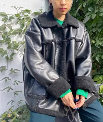 새상품급 byYOUANCE 보아 가죽 자켓 블랙