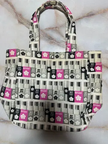 mary quant 화장품 패턴 토트