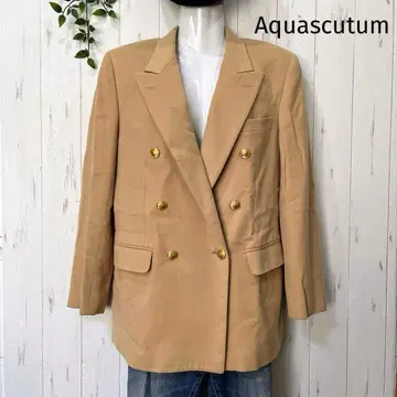 [새상품급] Aquascutum 베이지 더블 브레스트 테일러드 자켓