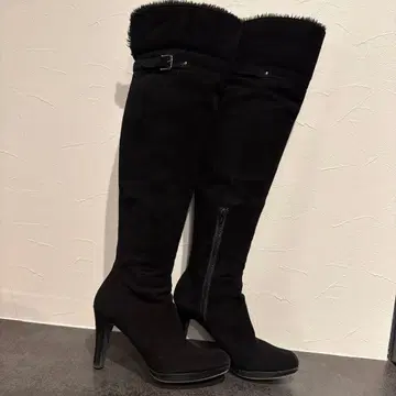 Body Dressing Deluxe 블랙 롱 부츠 23cm 스웨이드