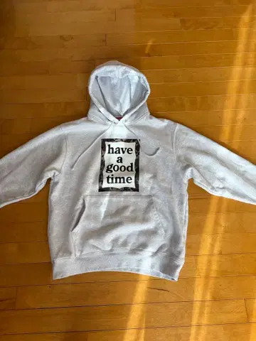 have a good time 그레이 후드티