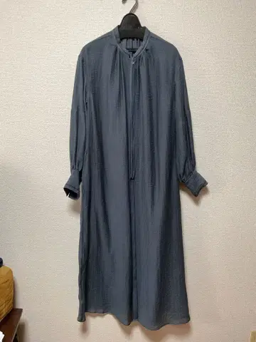 SLOBEIENA 블루 그레이 긴팔 셔츠 원피스 36