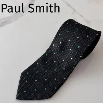 [ 새상품급 ] Paul Smith 도트 무늬 실크 넥타이 폴스미스 블랙
